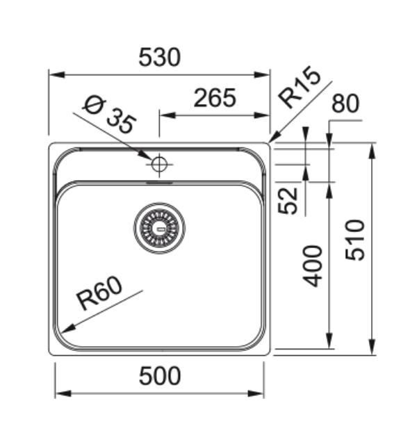 FRANKE SRX210500TL1 SMART spoelbak FRANKE SRX210500TL1 SMART spoelbak