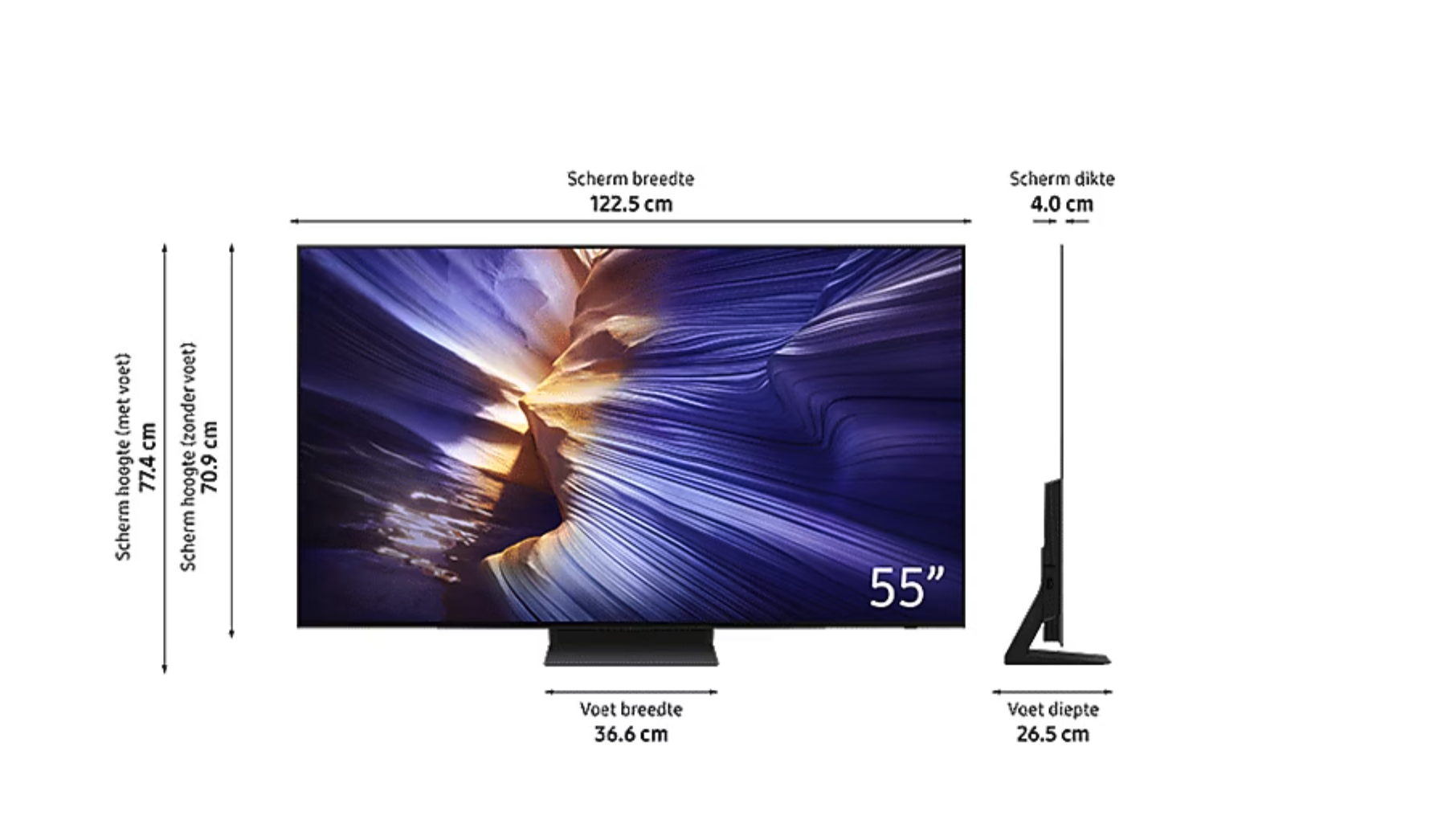 SAMSUNG QE55S93FAEXXN televisie 4K UHD - 55''
