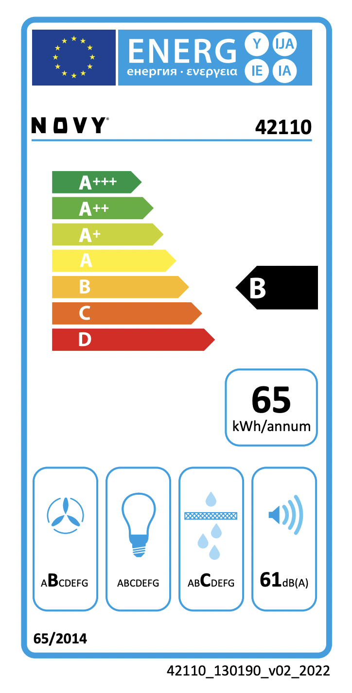 NOVY 42110 kookplaat met afzuiging - 120cm NOVY 42110 kookplaat met afzuiging - 120cm