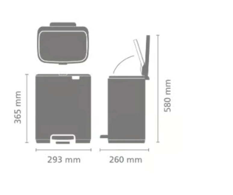 BRABANTIA 238086 pedaalemmer