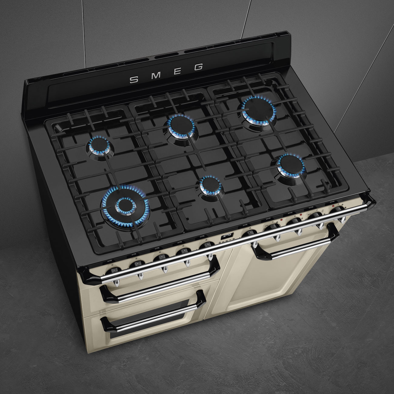 SMEG TR103P fornuis met gaskookplaat - 100cm