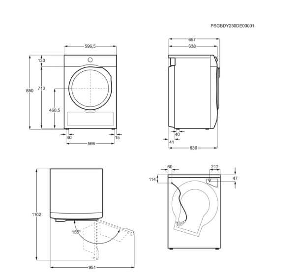 AEG TR99BX66C 9000 droogkast AEG TR99BX66C 9000 droogkast
