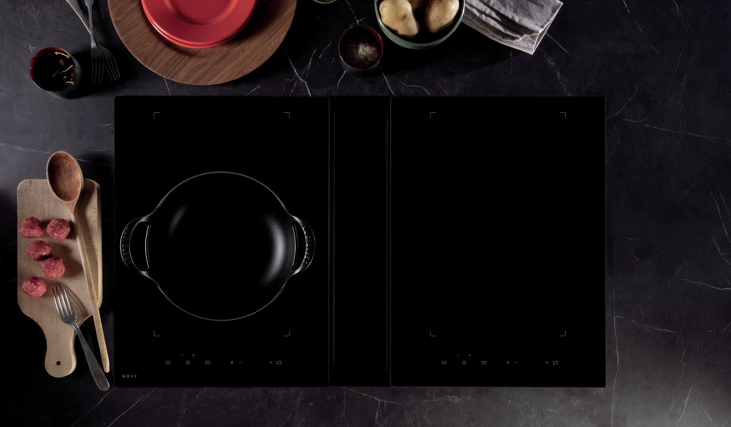 NOVY 40004 kookplaat met afzuiging - 87cm NOVY 40004 kookplaat met afzuiging - 87cm