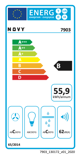 NOVY 40002 kookplaat met afzuiging - 87cm