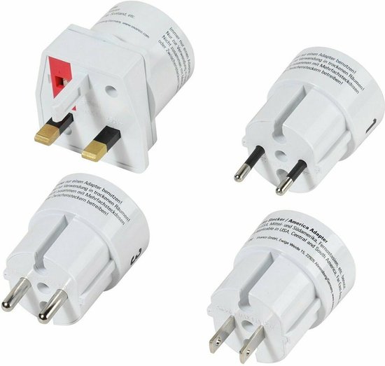 DIVERSE ACCESSOIRES V7292 Vivanco Universele Set Reisstekkers A4