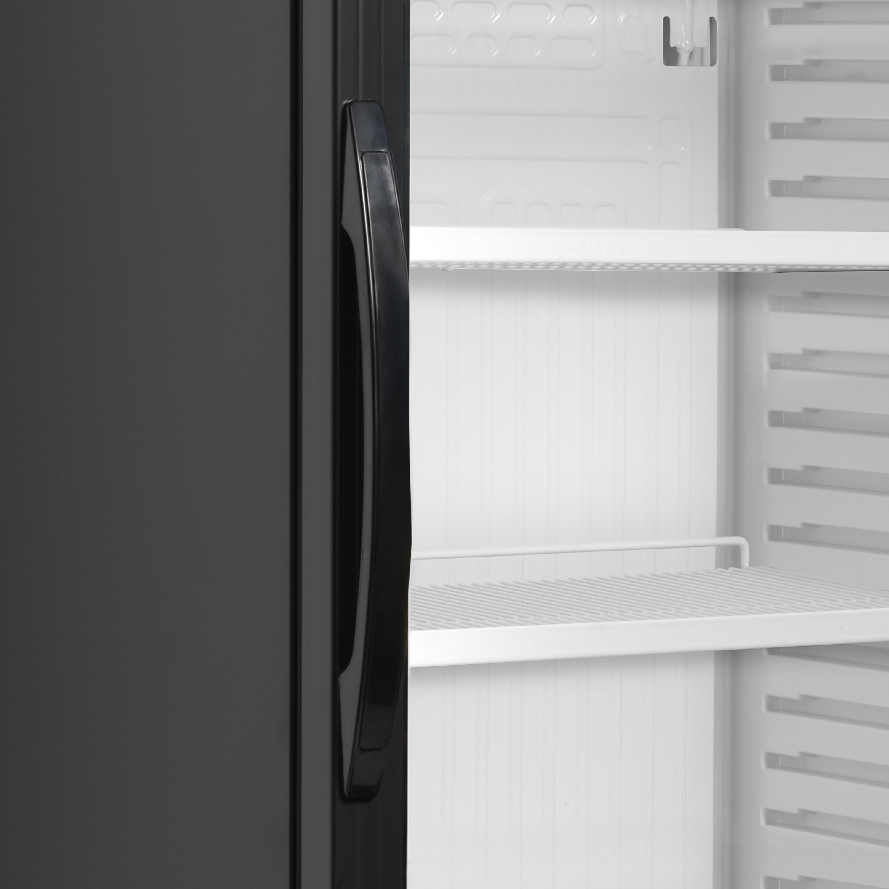 TEFCOLD CEV425 BLACK L/H Zwarte flessenkoeler, links scharnierend