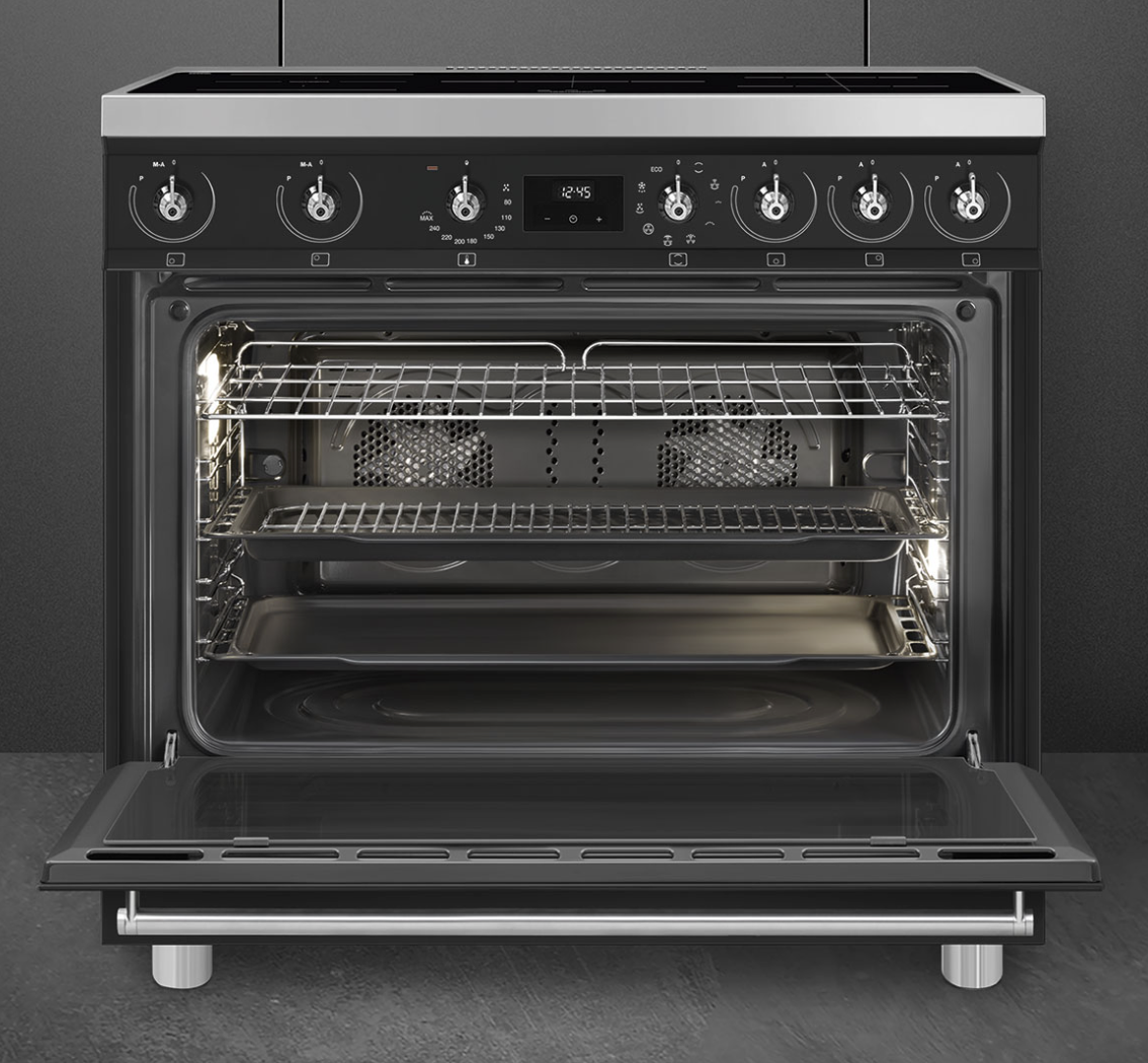 SMEG C9IMMB2 fornuis met inductie kookplaat - 90cm