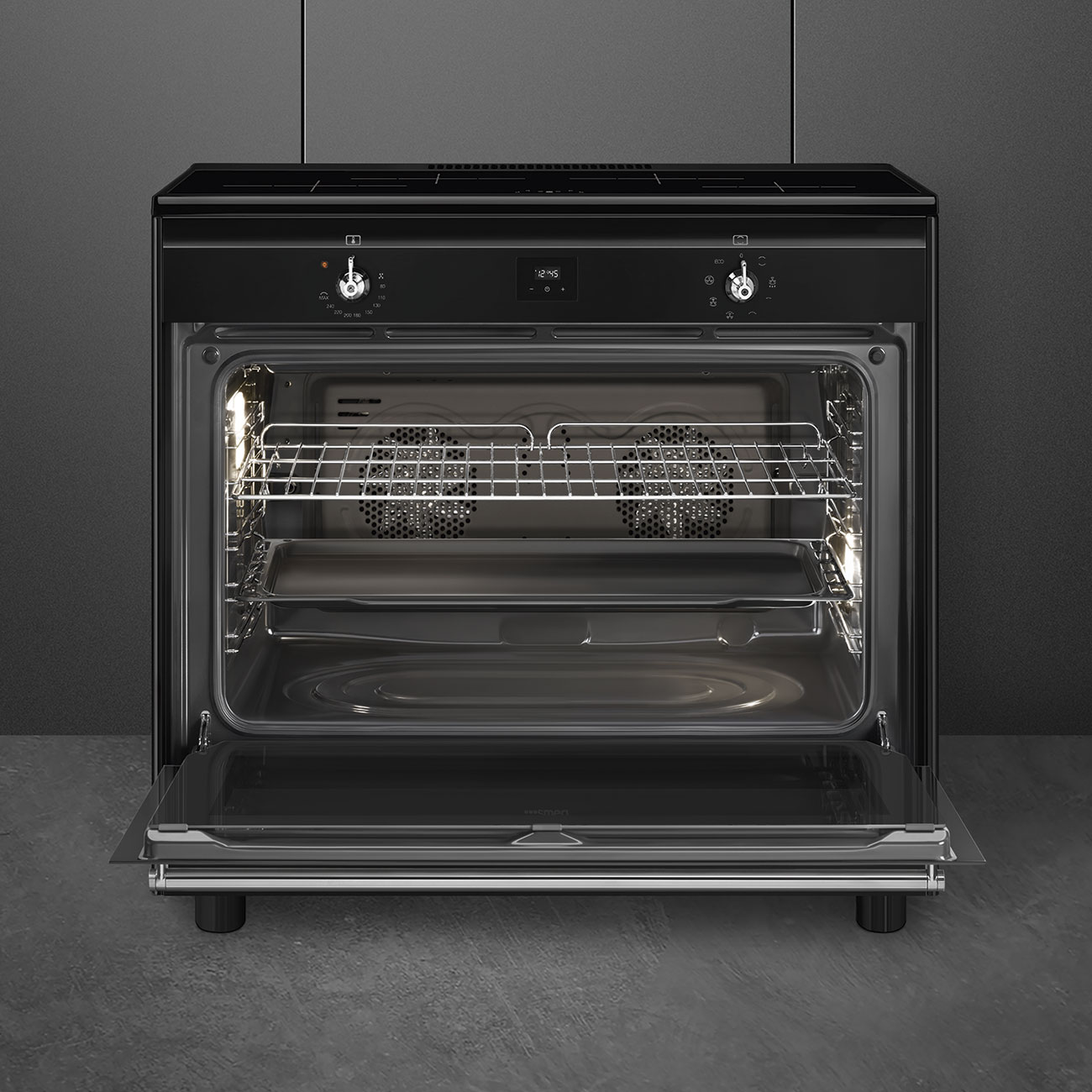 SMEG CX91IMBL fornuis met inductie kookplaat 