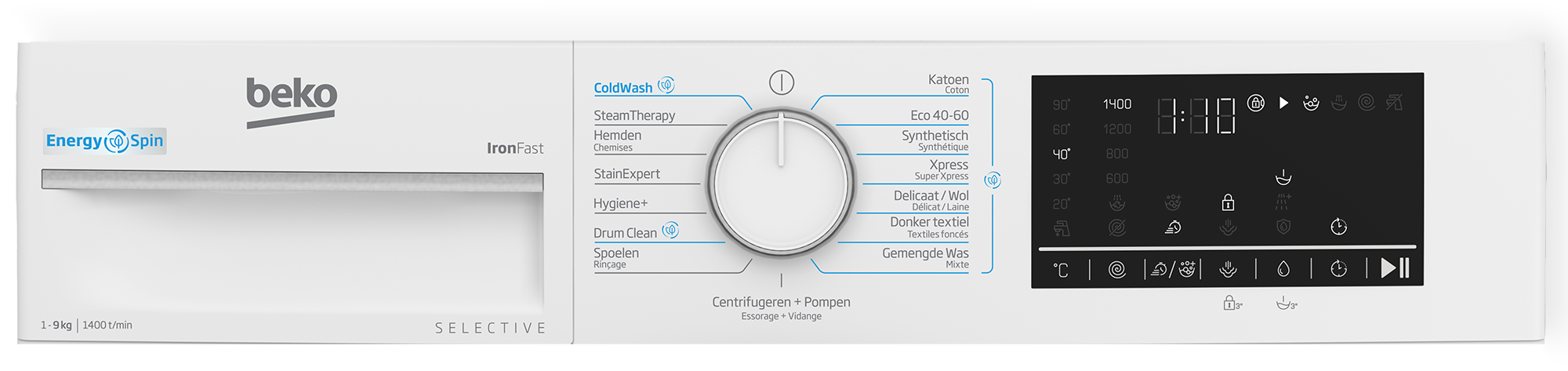 BEKO B3WM49410W2 wasmachine BEKO B3WM49410W2 wasmachine