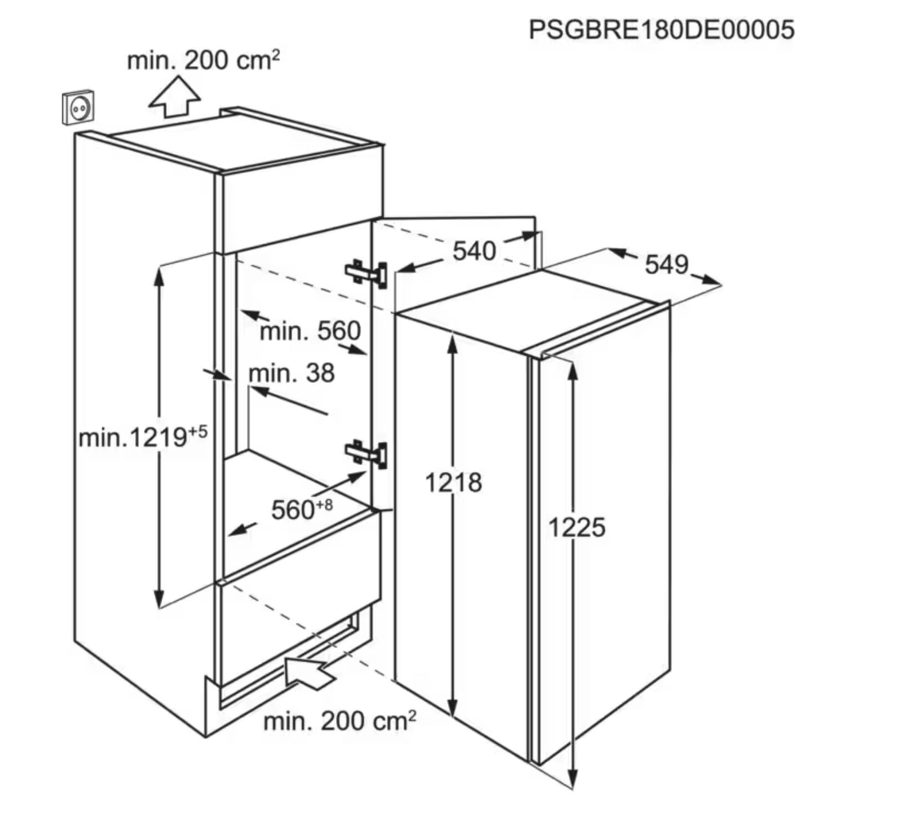 ELECTROLUX LRB3AE12S 500 koelkast zonder vriesvak - 122cm ELECTROLUX LRB3AE12S 500 koelkast zonder vriesvak - 122cm