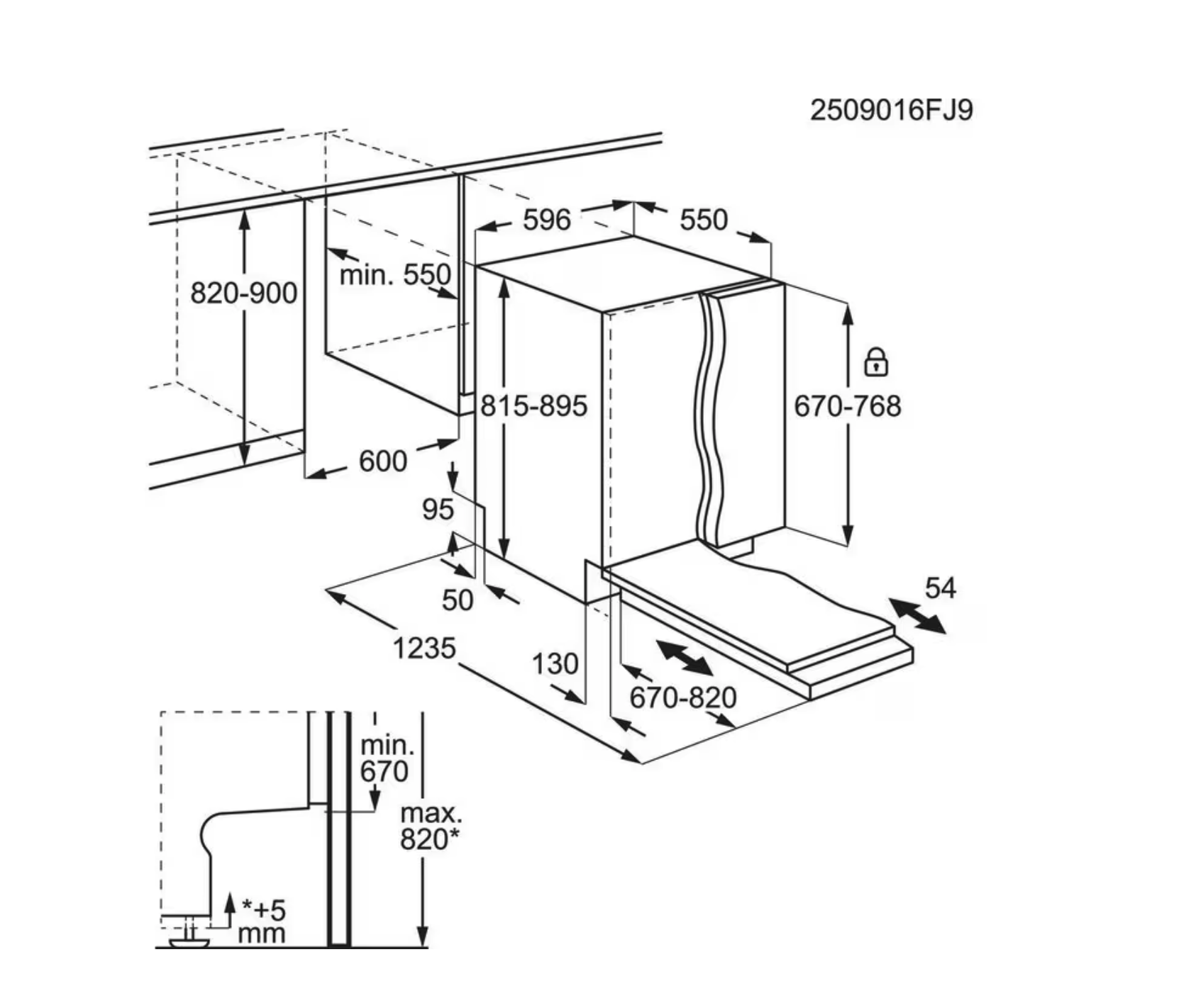 AEG GI8200C1SN 8000 vaatwasser volledig integreerbaar
