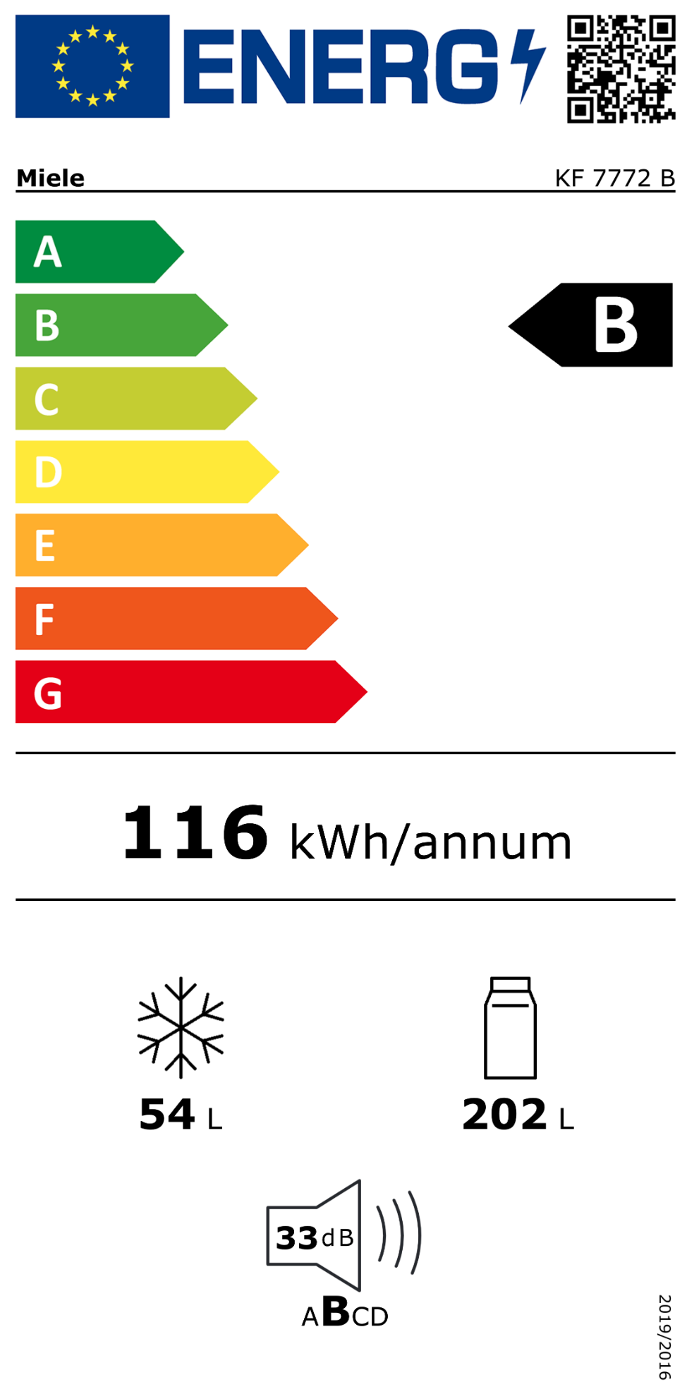 MIELE KF7772B koel-/vriescombinatie - 178cm MIELE KF7772B koel-/vriescombinatie - 178cm