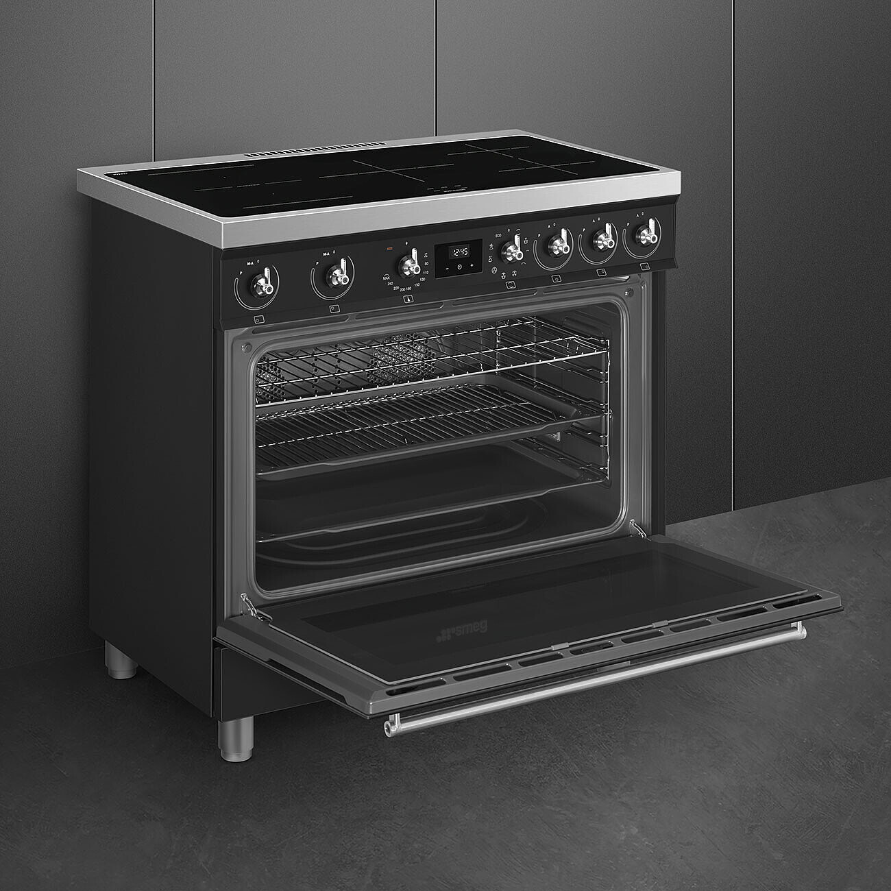 SMEG C9IMMB2 fornuis met inductie kookplaat - 90cm