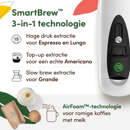 KRUPS YY5679FD NESCAFÉ Dolce Gusto NEO - Latte Koffiemachine - Wit KRUPS YY5679FD NESCAFÉ Dolce Gusto NEO - Latte Koffiemachine - Wit