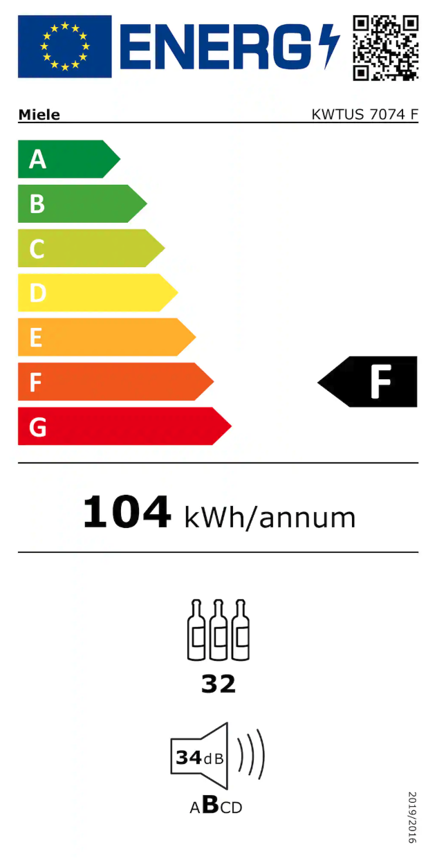MIELE KWTUS7074FOBSW onderbouw wijnkoelkast