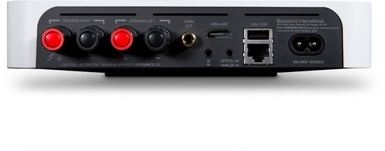 BLUESOUND 511529 Powernode EDGE (N230) Stereoversterker met streaming - Wit  BLUESOUND 511529 Powernode EDGE (N230) Stereoversterker met streaming - Wit