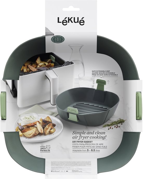 LEKUE 887147 Mandje Airfryer L - Grey LEKUE 887147 Mandje Airfryer L - Grey