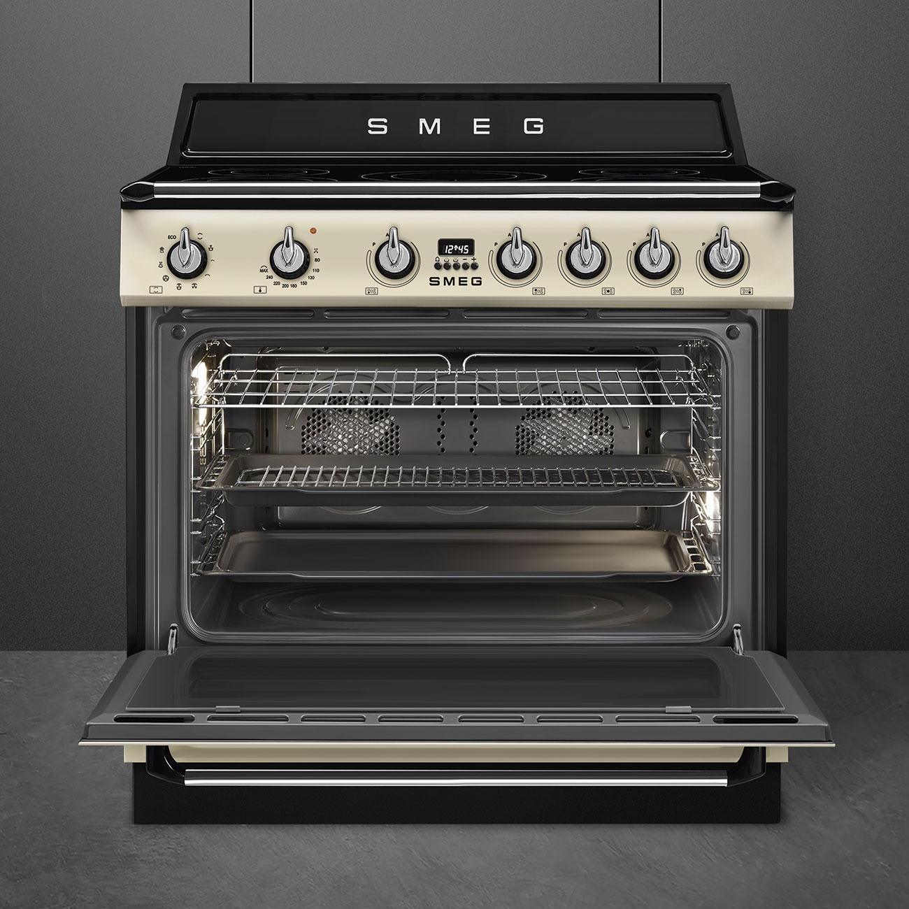 SMEG TR90IMP fornuis met inductie kookplaat - 90cm