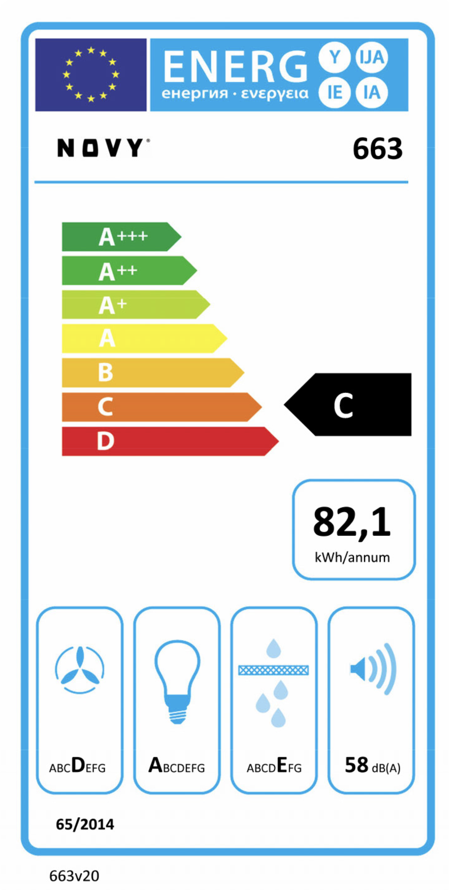 NOVY 663 telescopische dampkap - 60cm NOVY 663 telescopische dampkap - 60cm