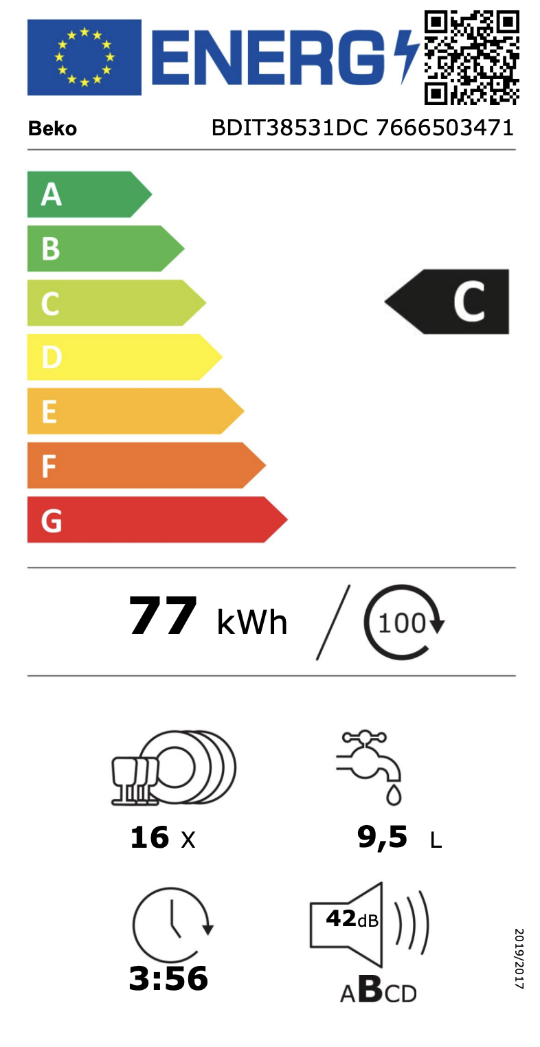 BEKO BDIT38531DC vaatwasser volledig integreerbaar BEKO BDIT38531DC vaatwasser volledig integreerbaar
