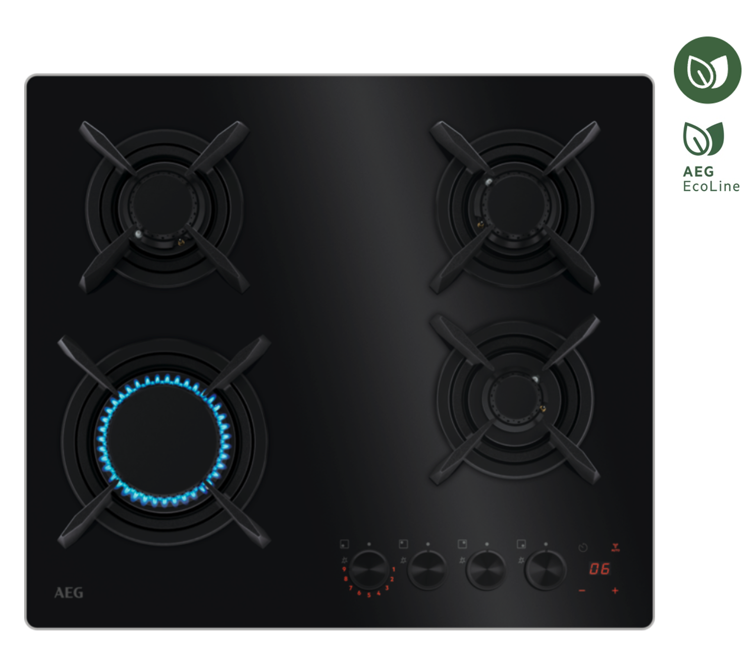 AEG HKB64453NB 8000 gaskookplaat - 60cm AEG HKB64453NB 8000 gaskookplaat - 60cm