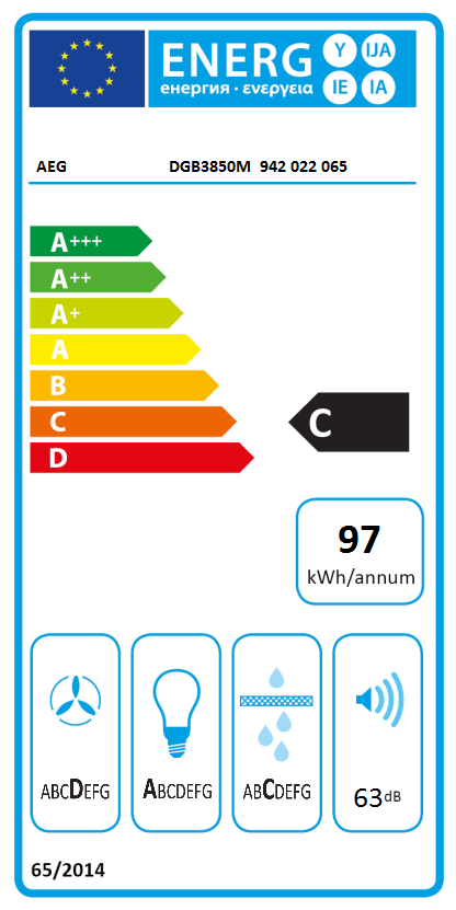 AEG DGB3850M 6000 inbouwgroep - 70cm