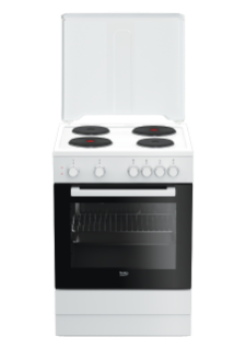 BEKO FSS66000GW fornuis met electrische kookplaat - 60cm BEKO FSS66000GW fornuis met electrische kookplaat - 60cm