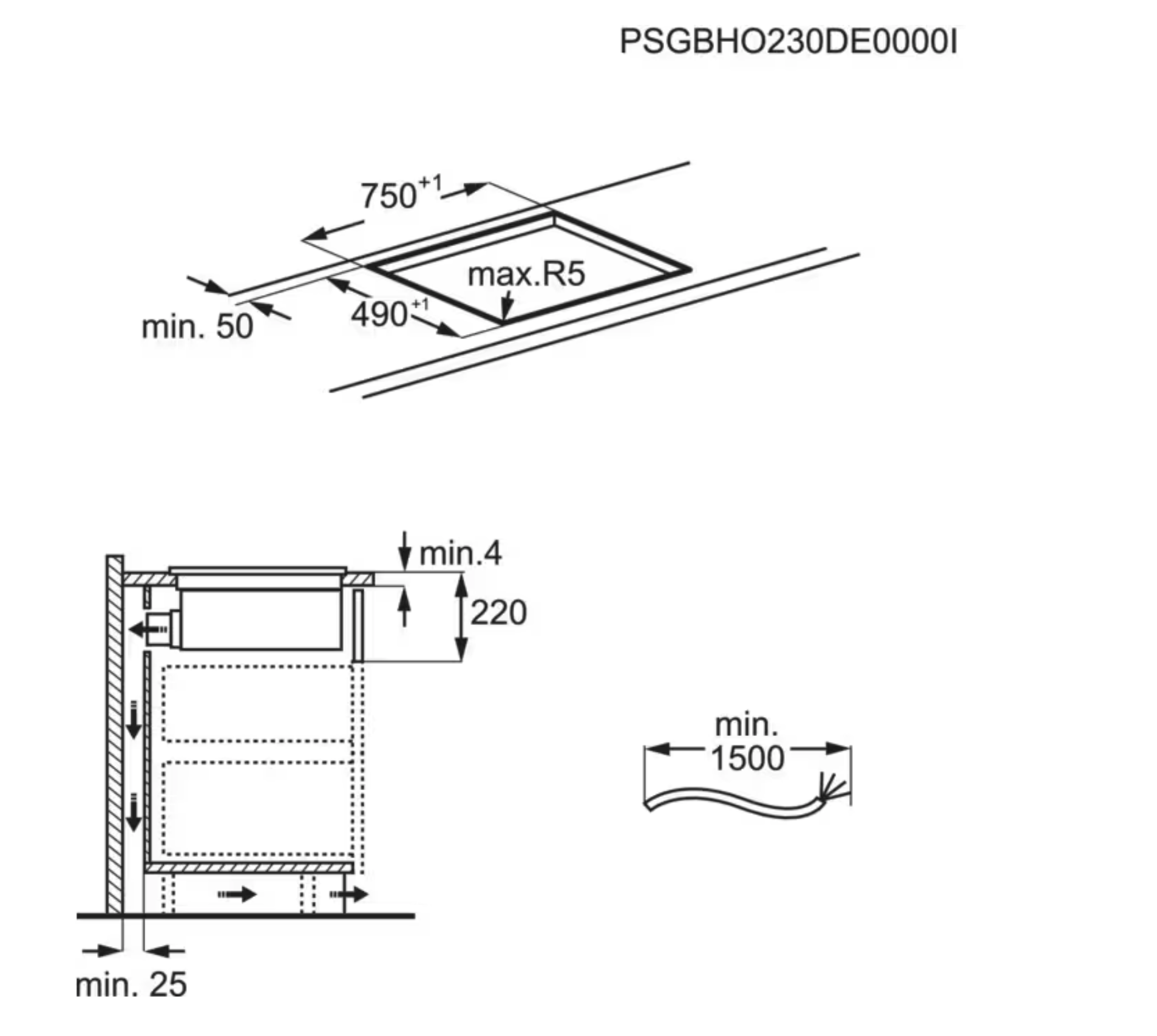 ELECTROLUX KCD83443CK 600 kookplaat met afzuiging - 80cm ELECTROLUX KCD83443CK 600 kookplaat met afzuiging - 80cm