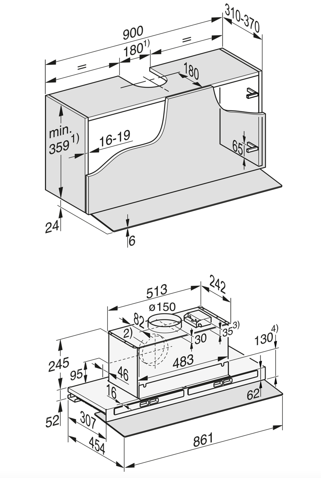 MIELE DAS4940GLTR telescopische dampkap - 90cm MIELE DAS4940GLTR telescopische dampkap - 90cm