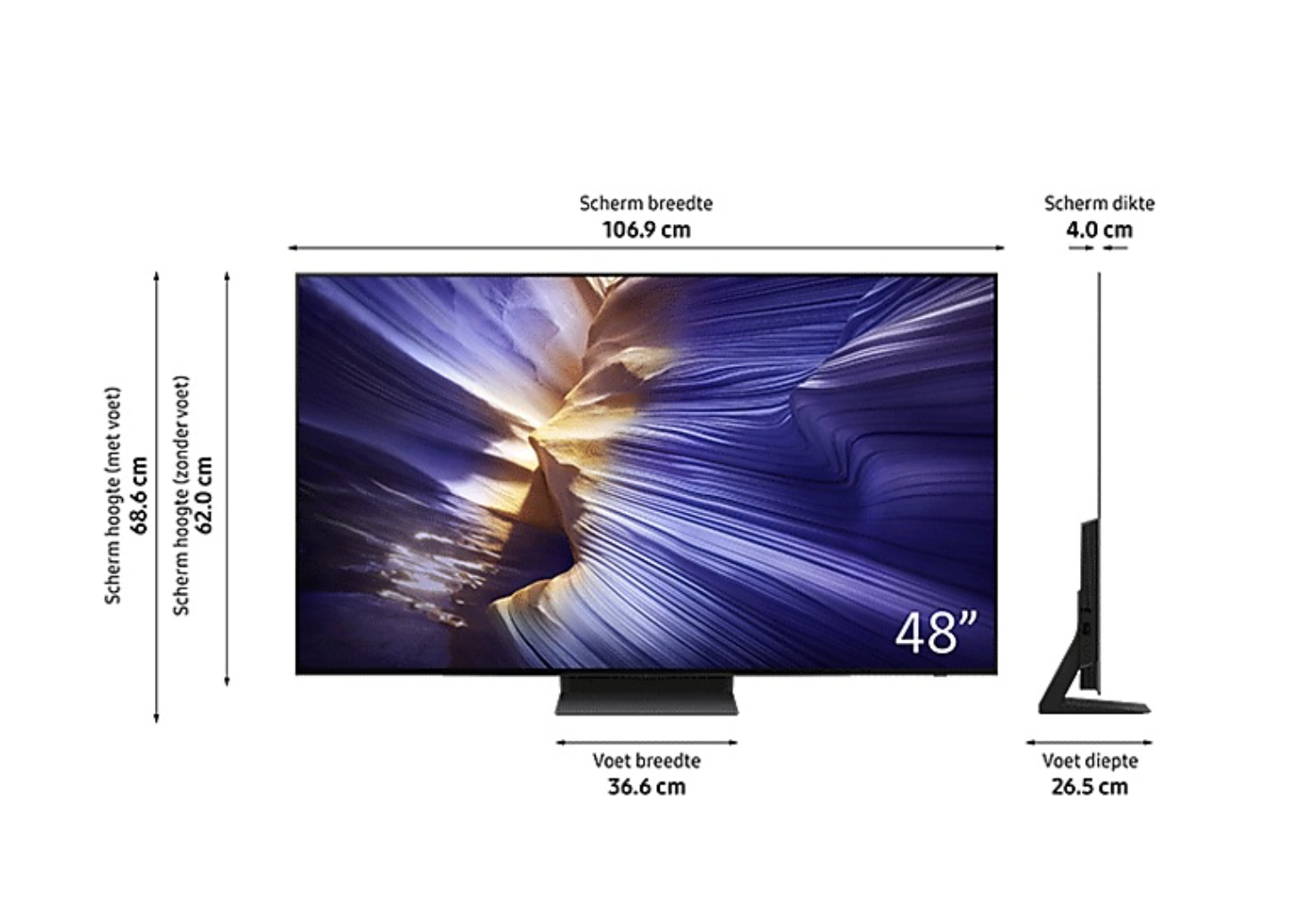 SAMSUNG QE48S93FAEXXN televisie 4K UHD - 48" SAMSUNG QE48S93FAEXXN televisie 4K UHD - 48"