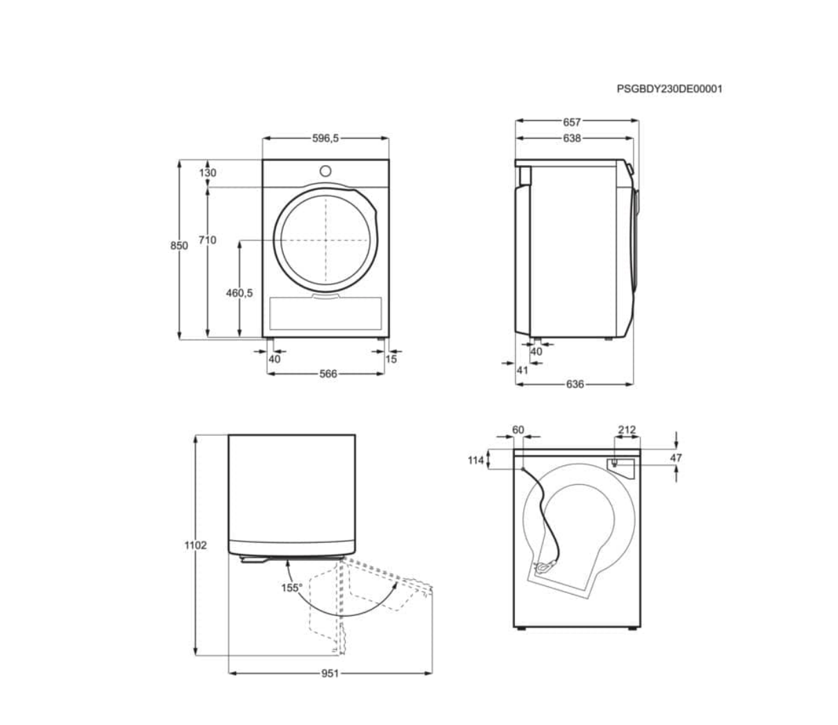 AEG TR88BX64B 8000 droogkast - warmtepomp AEG TR88BX64B 8000 droogkast - warmtepomp
