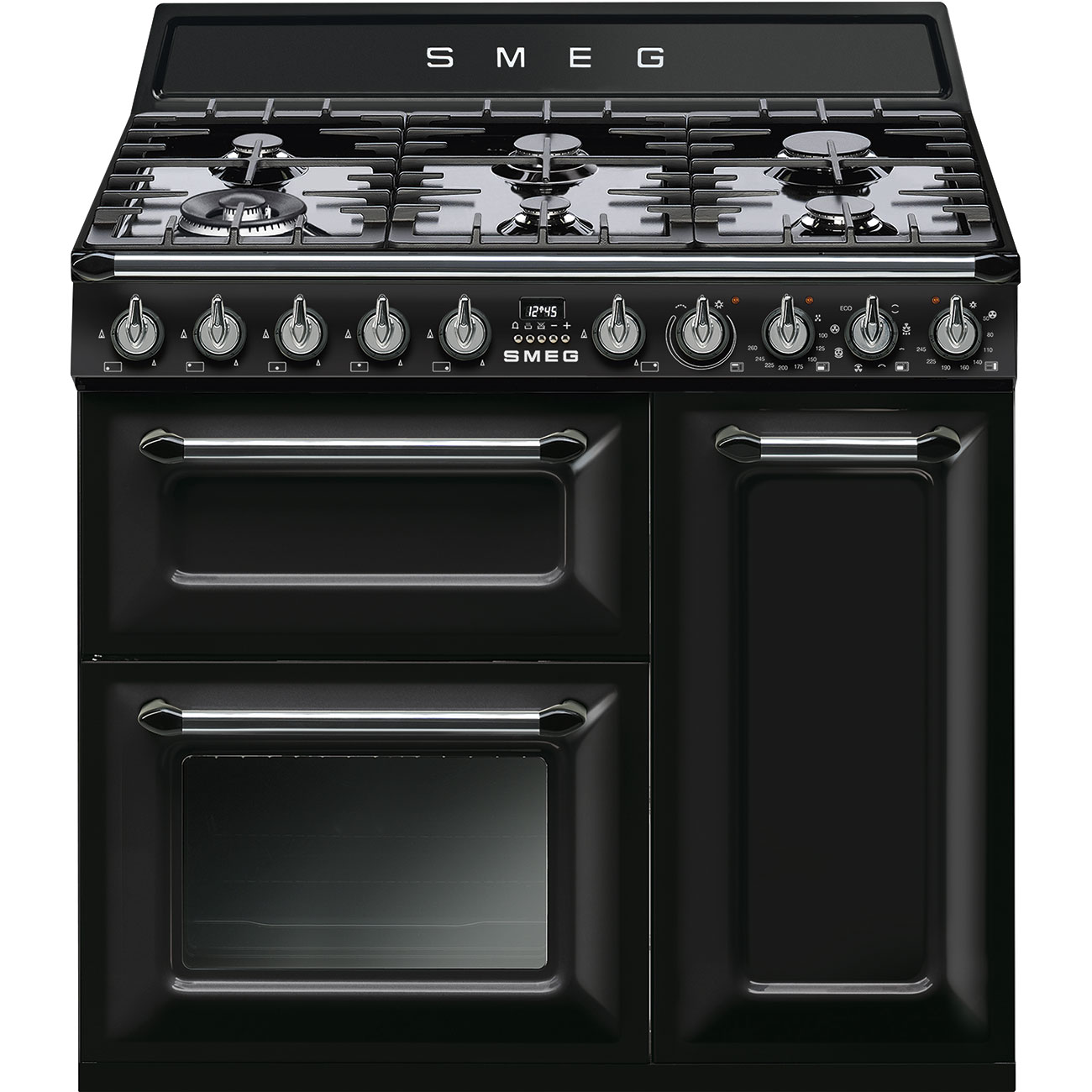 SMEG TR93BL fornuis met gaskookplaat - 90cm SMEG TR93BL fornuis met gaskookplaat - 90cm