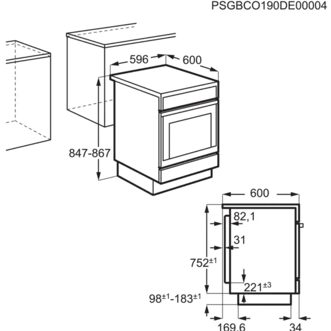 AEG CCB644TBBW fornuis met keramische kookplaat - 60cm AEG CCB644TBBW fornuis met keramische kookplaat - 60cm