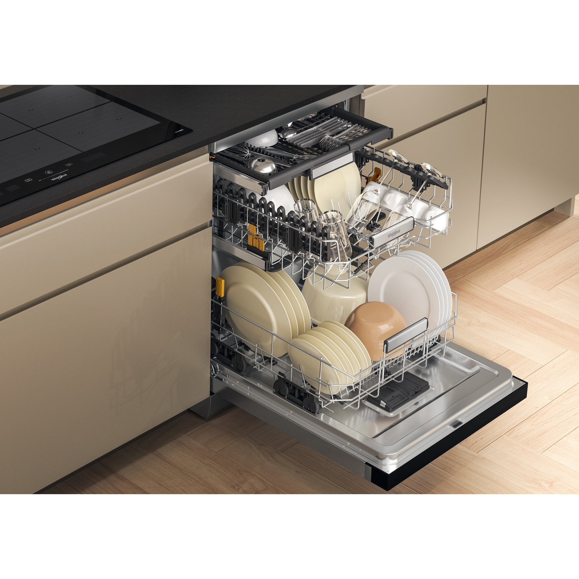 WHIRLPOOL W7FHS51X vrijstaande vaatwasser