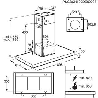 ELECTROLUX LFI769X 800 eilanddampkap - 90cm ELECTROLUX LFI769X 800 eilanddampkap - 90cm