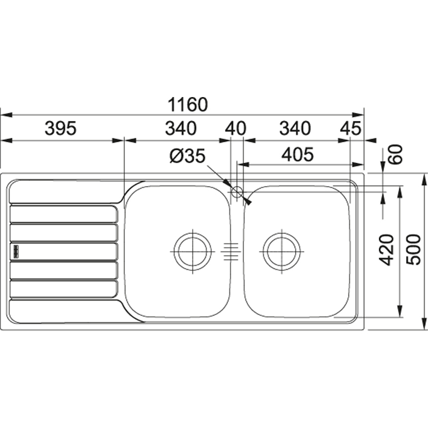 FRANKE SKX6211 SPARK spoelbak FRANKE SKX6211 SPARK spoelbak