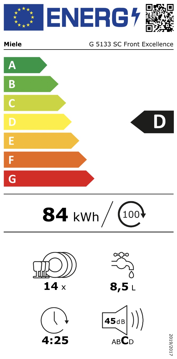 MIELE G5133SCCS vrijstaande vaatwasser