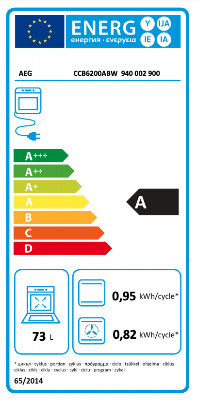 AEG CCB6200ABW fornuis met keramische kookplaat - 60cm AEG CCB6200ABW fornuis met keramische kookplaat - 60cm
