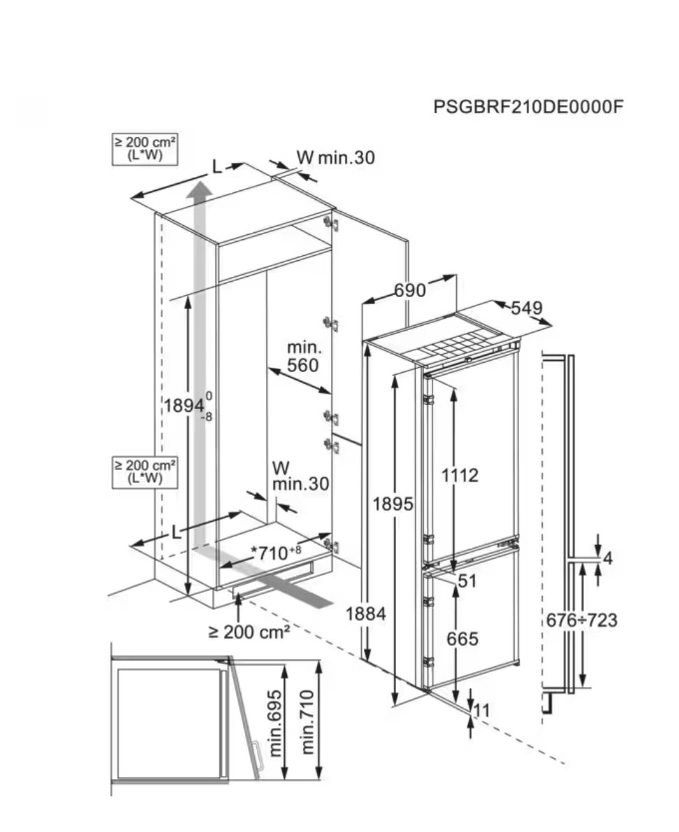 AEG NSC7P751DS 7000 koel-/vriescombinatie - 190cm AEG NSC7P751DS 7000 koel-/vriescombinatie - 190cm