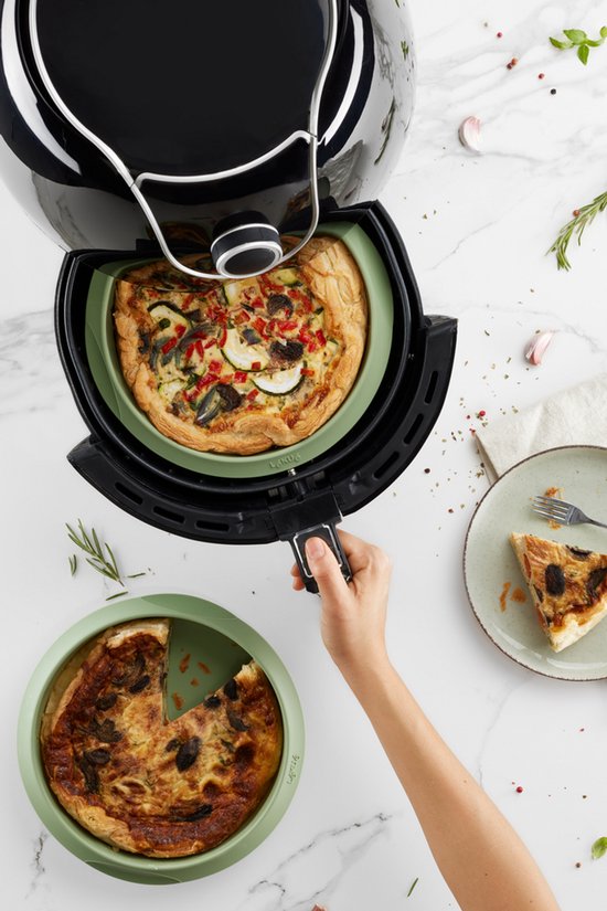 LEKUE 884122 Bakvorm Air Fryer ø 20 cm - Green LEKUE 884122 Bakvorm Air Fryer ø 20 cm - Green