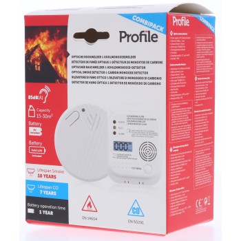 HAMA 00120588 Profile Rook- en CO2-melder combi-pakket