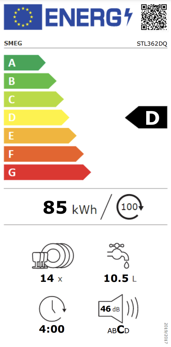 SMEG STL362DQ vaatwasser volledig integreerbaar