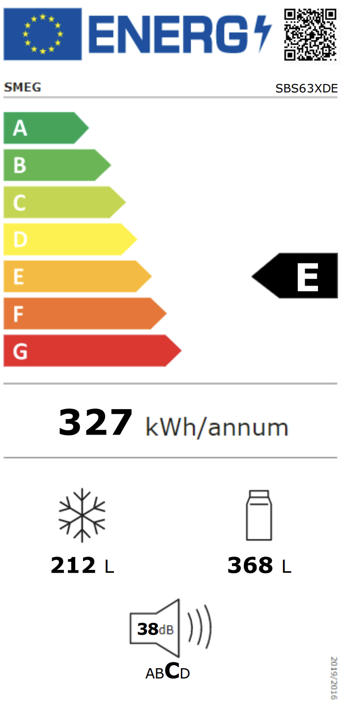 SMEG SBS63XDE side-by-side - 179cm