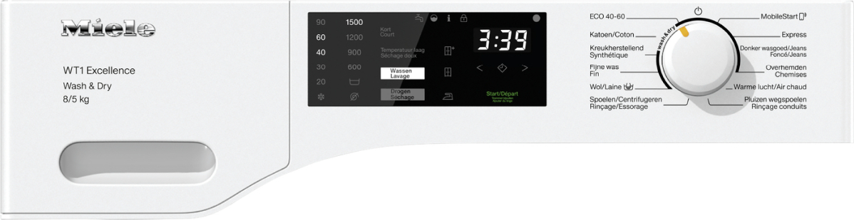 MIELE WTD165WPM CHROME EDITION was- droogcombinatie MIELE WTD165WPM CHROME EDITION was- droogcombinatie