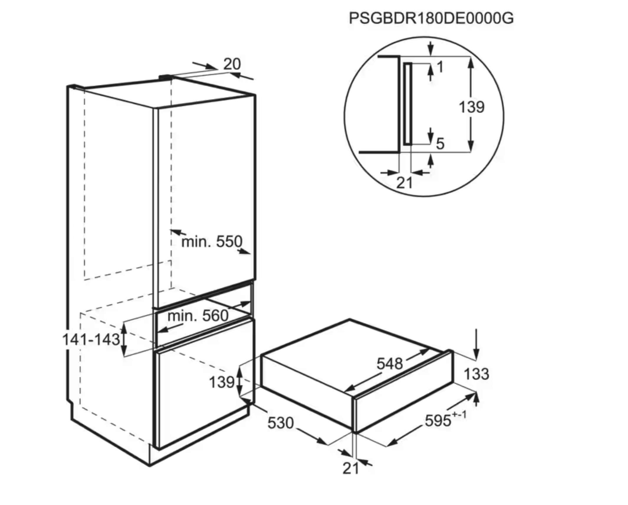 ELECTROLUX LBS4Z 900 opberglade - 14cm ELECTROLUX LBS4Z 900 opberglade - 14cm