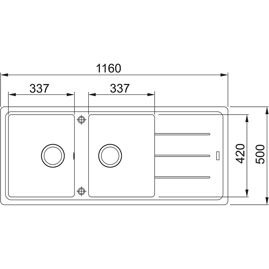 FRANKE BFG621OX1 BASIS spoelbak FRANKE BFG621OX1 BASIS spoelbak