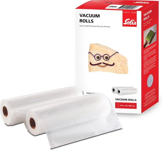 SOLIS SO922.51 Solis Folie Vacuümrollen 20x600 cm 2 Stuks
