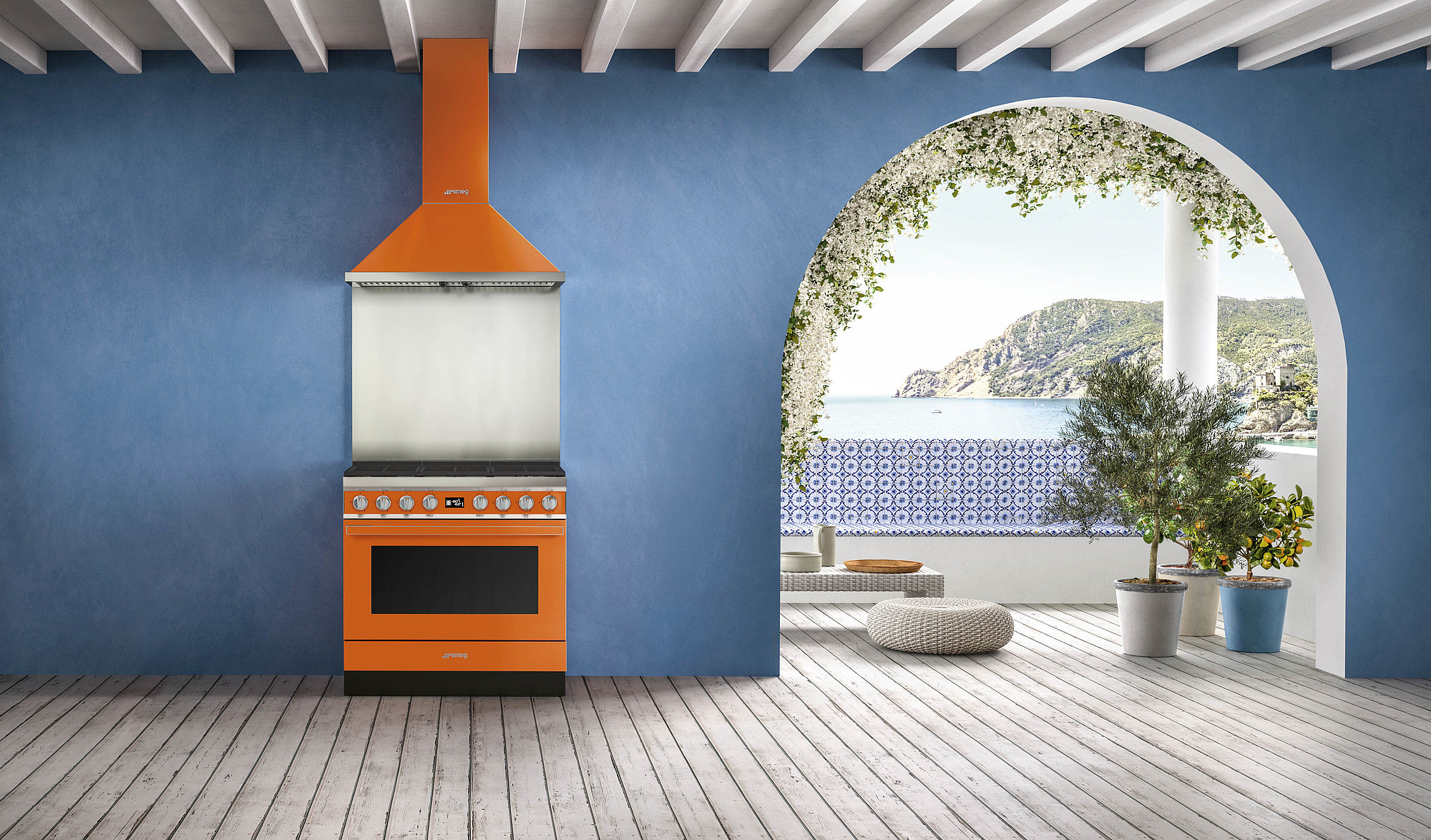 SMEG CPF9IPOR fornuis met inductie kookplaat - 90cm