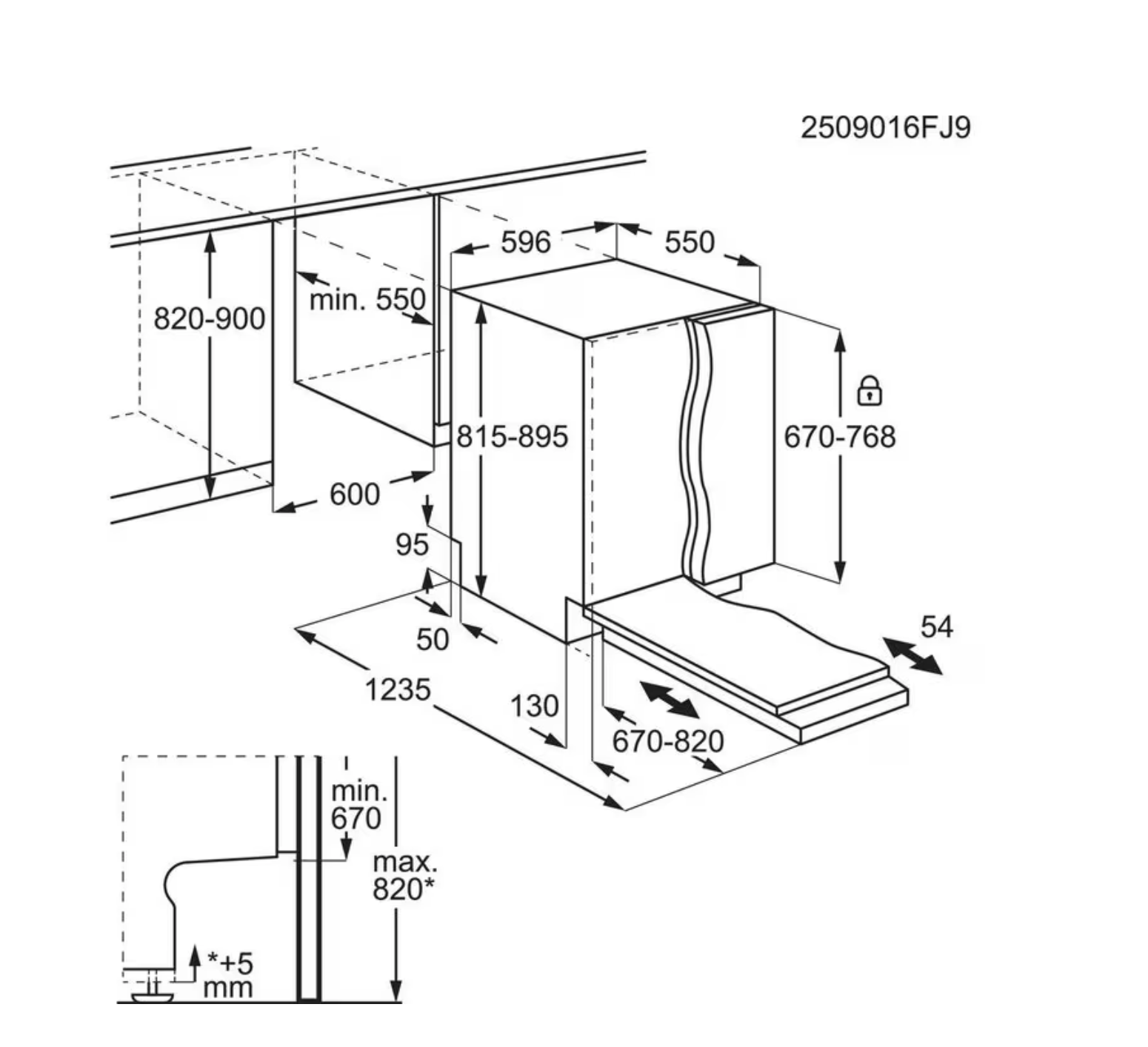 AEG GI9200B1SN 9000 vaatwasser volledig integreerbaar