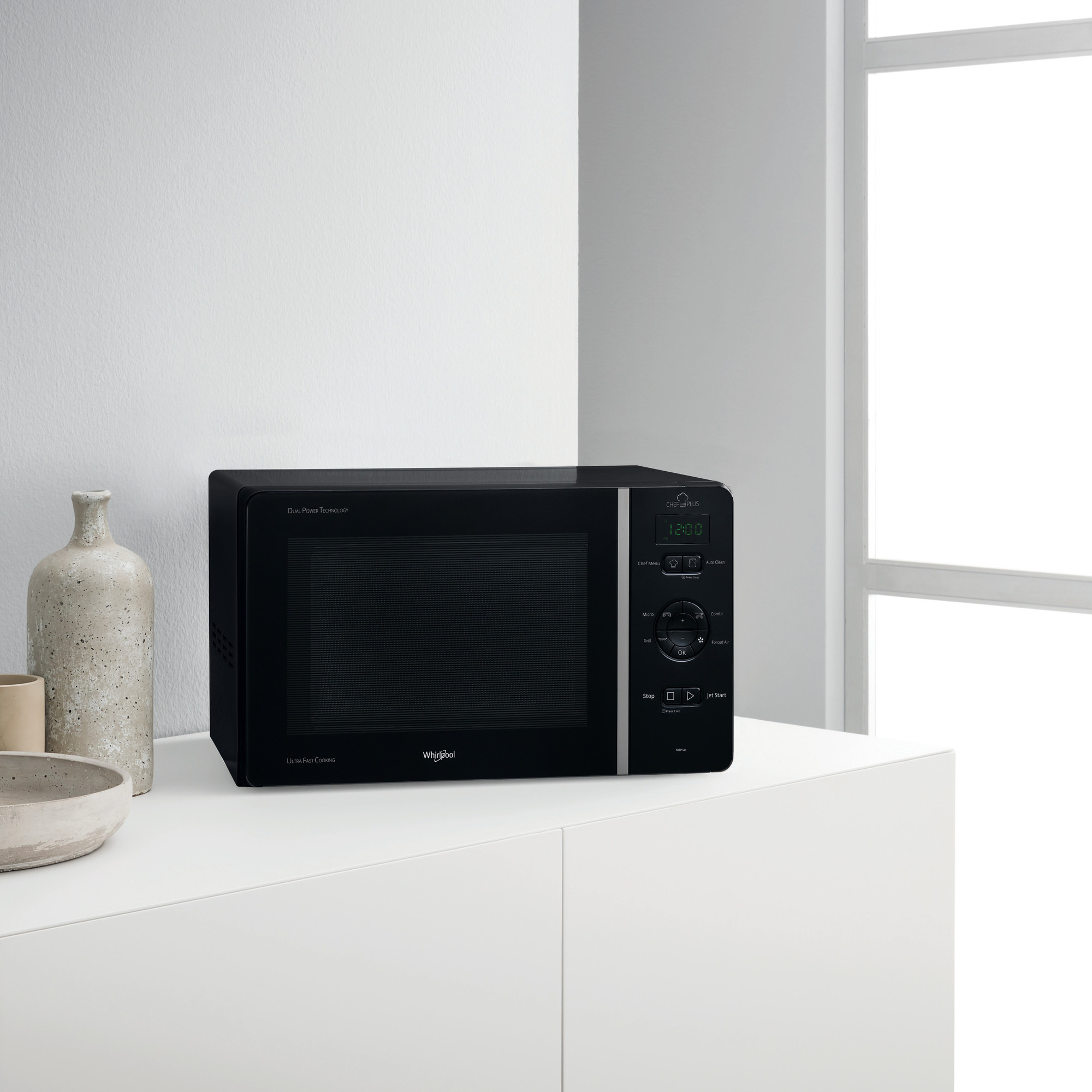 WHIRLPOOL MCP347BL microgolfoven - combi - 31cm